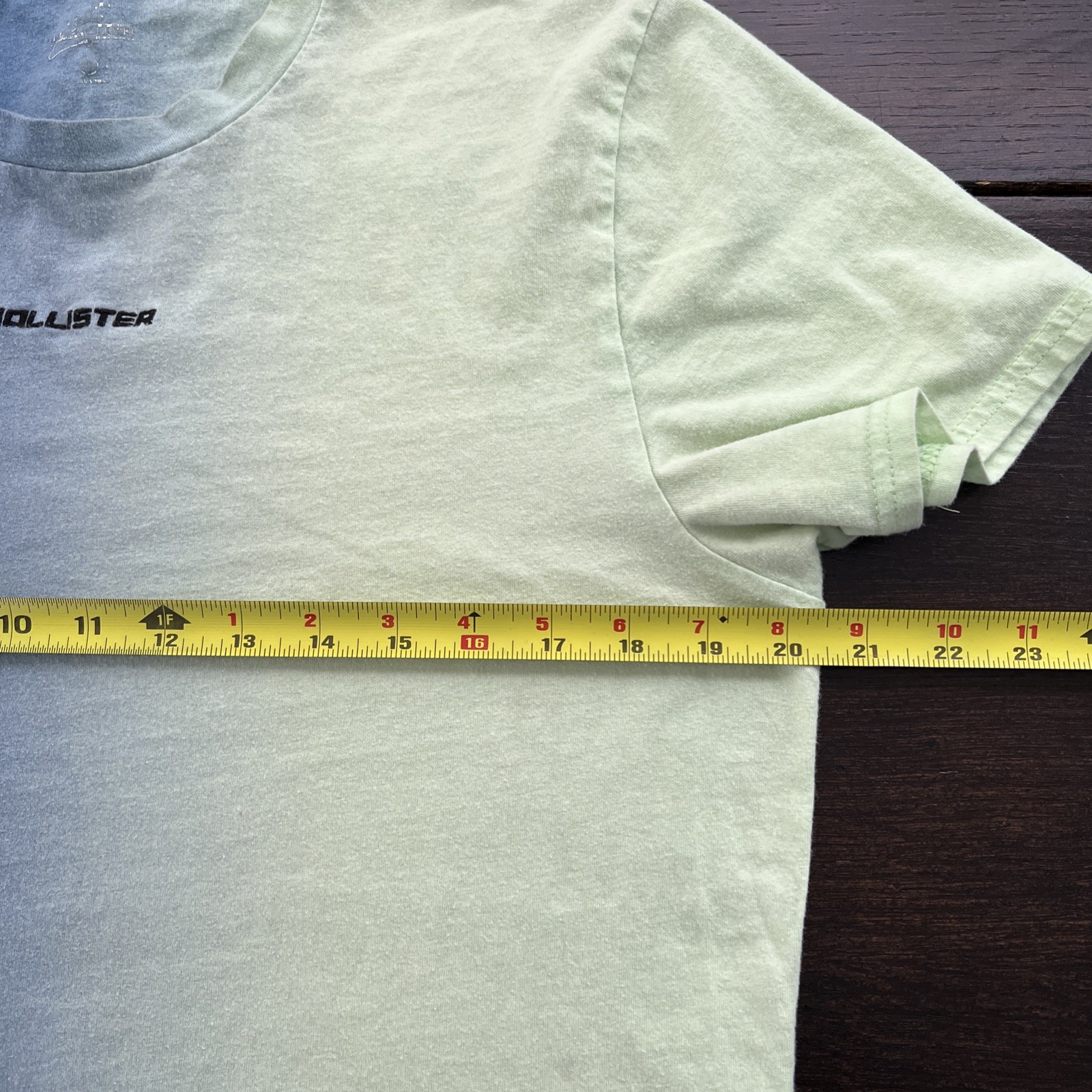 Hollister Gradient Blue/Mint Ombre Cotton T-Shirt Men’s Large Embroidered Logo