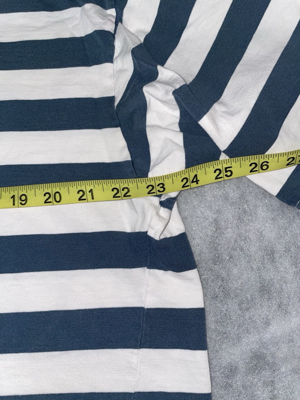 Vintage 90s Guess Jeans Usa Striped Shirt Mens XXL White Blue Shorts Sleeve