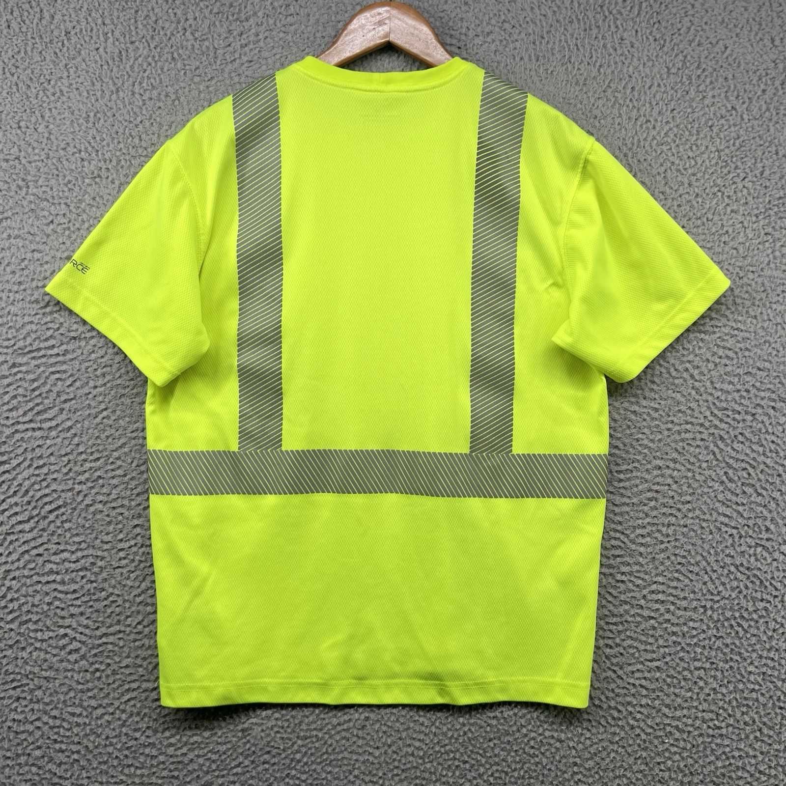 Carhartt Reflective Shirt Mens Medium Neon Yellow Pocket T High Visibility Work