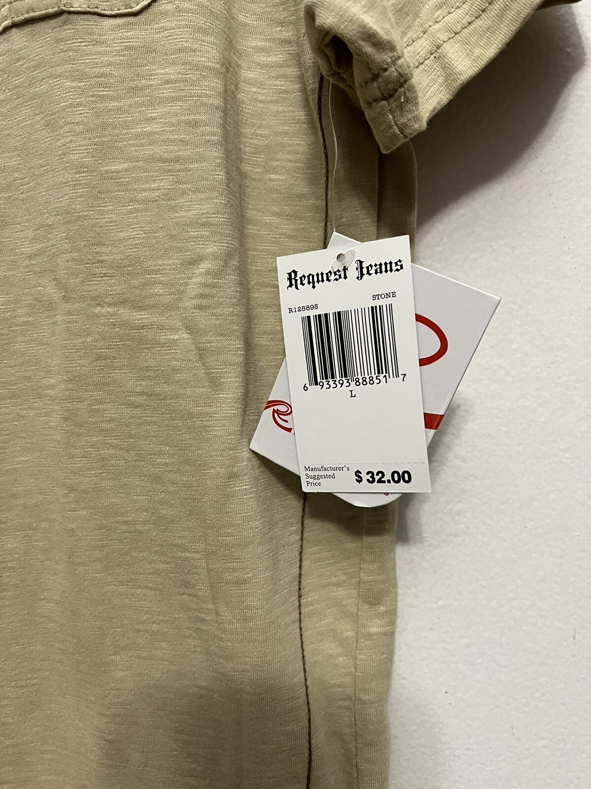 request jeans mens t-shirt new light brown