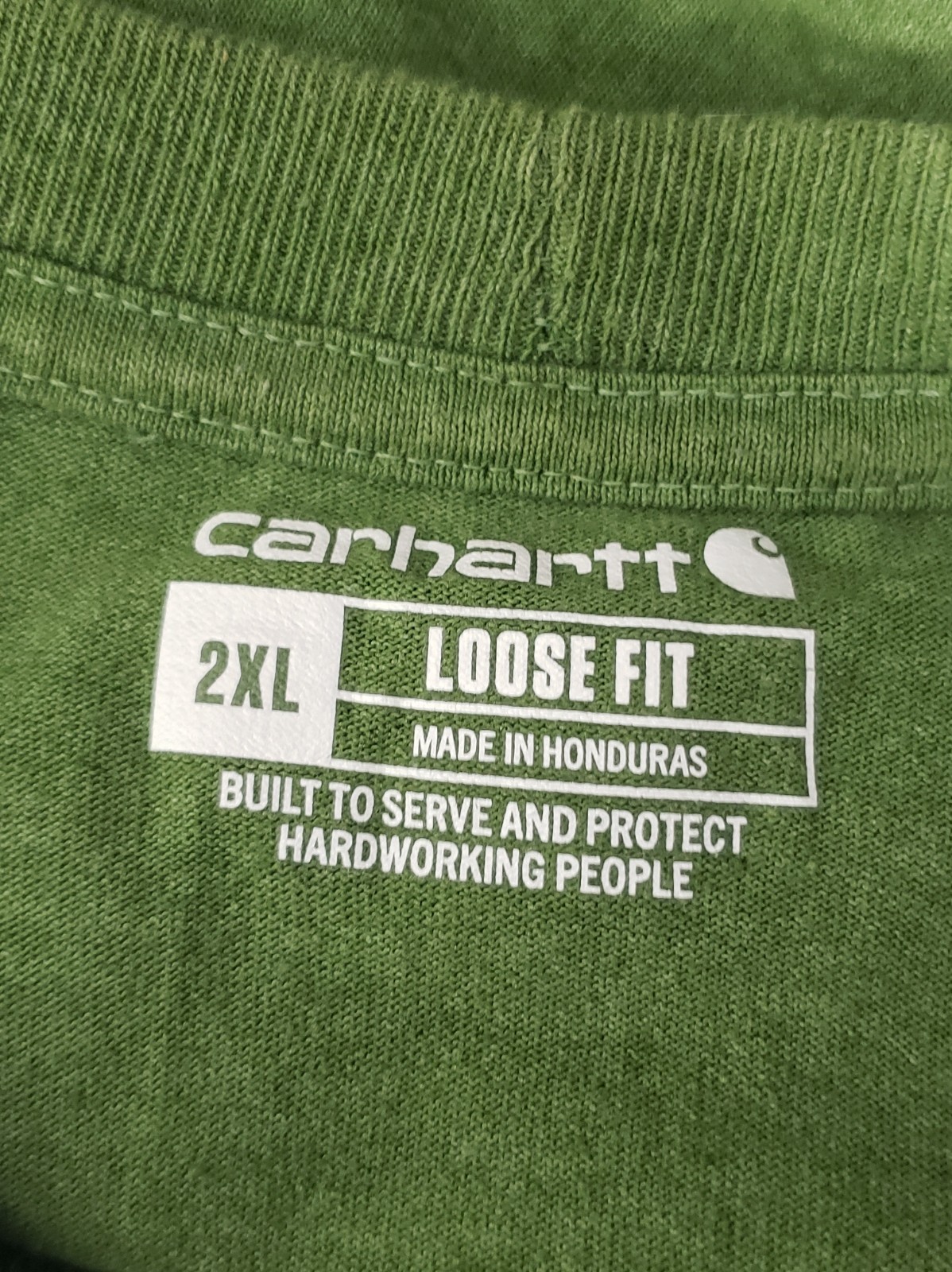 Carhartt Green Long Sleeve T-Shirt Men’s 2XL Loose Fit