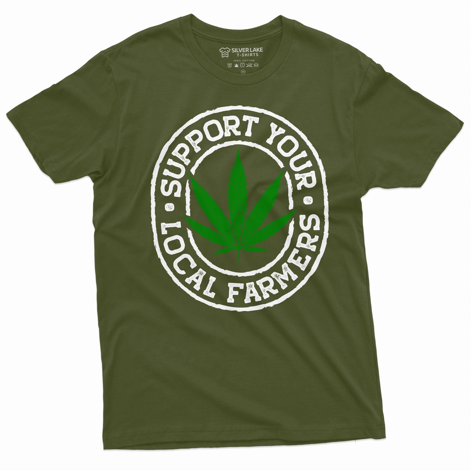 Men’s Marijuana Cannabis day 420 T-shirt Support your local farmer weed tee