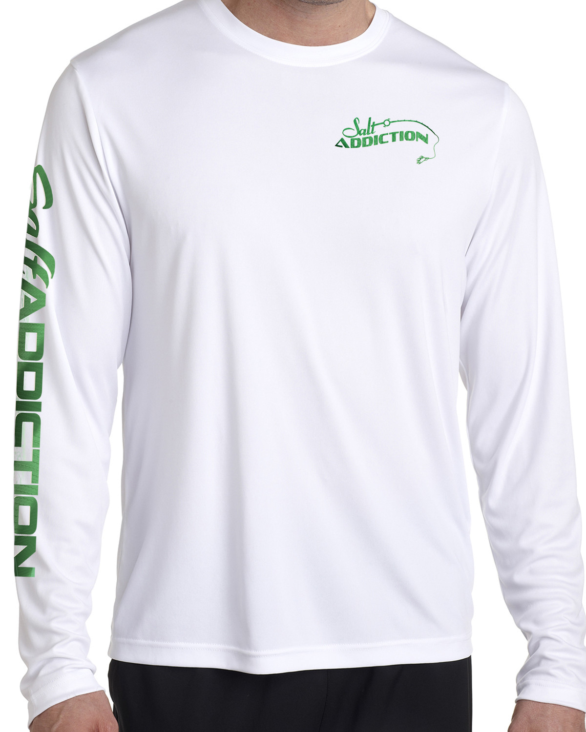 Salt Addiction t shirt life microfiber Roosterfish fishing long sleeve 50+ uv