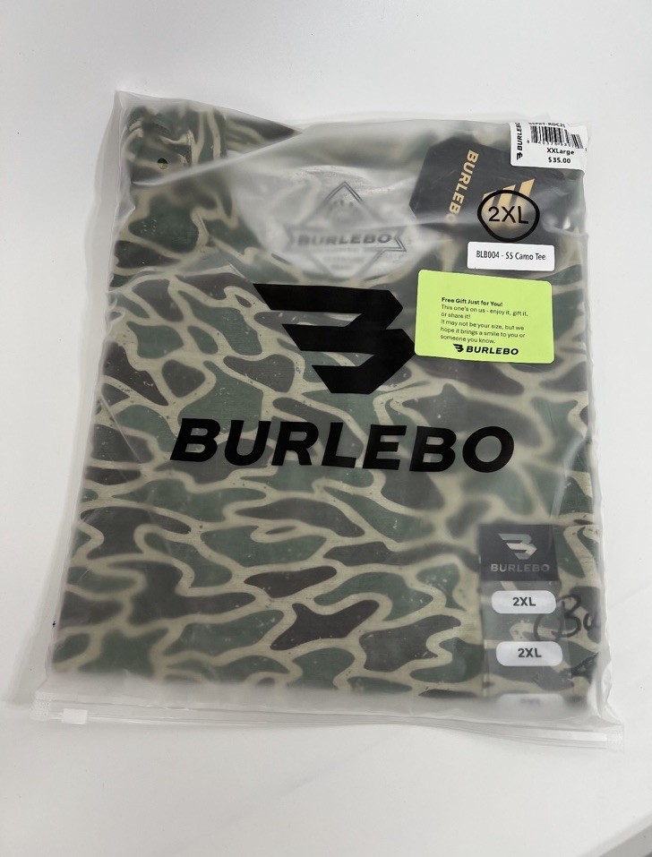 NWT Burlebo T-Shirt Mens 2XL Duck Camo Pocket Short Sleeve