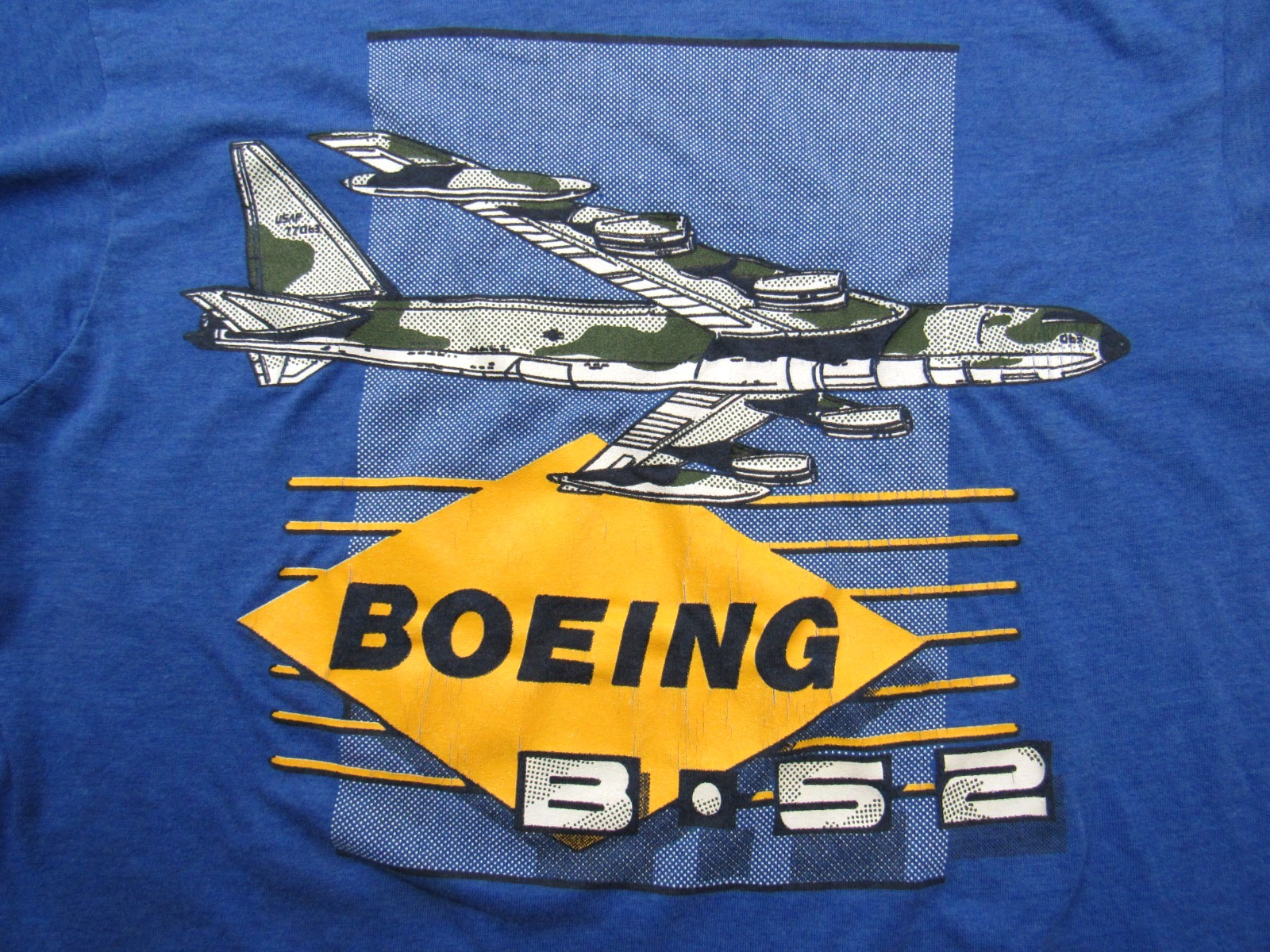 Vtg 80s Screen Stars Boeing B-52 Stratofortress Bomber WWII T-Shirt USAF Sz M