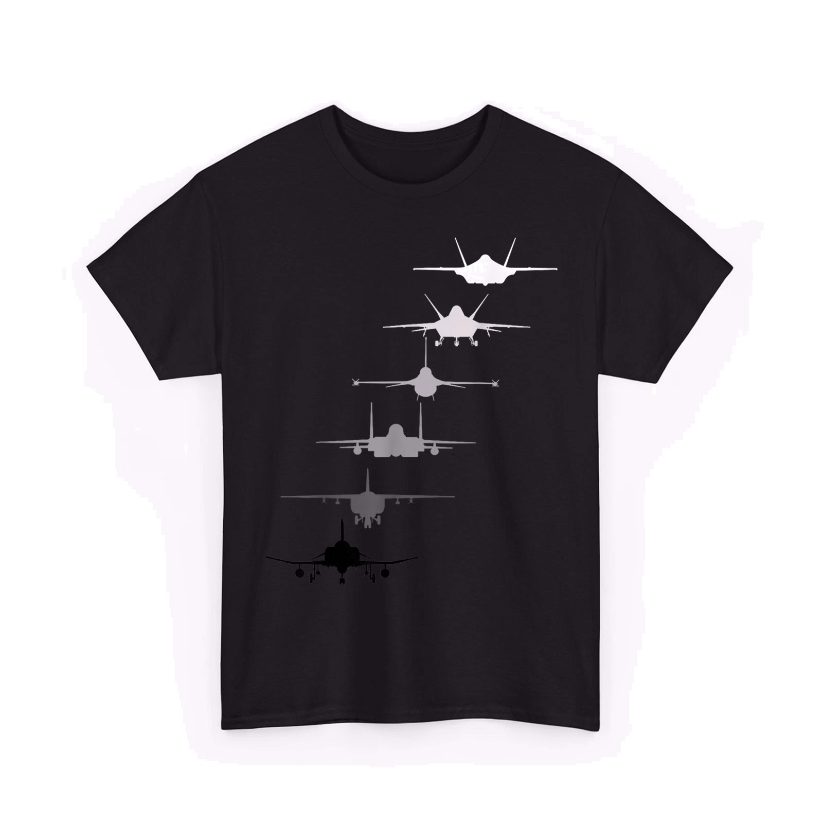 Air Force Fighter Jets F-4 F-111 F-15 F-16 F-22 F-35 Military T-Shirt