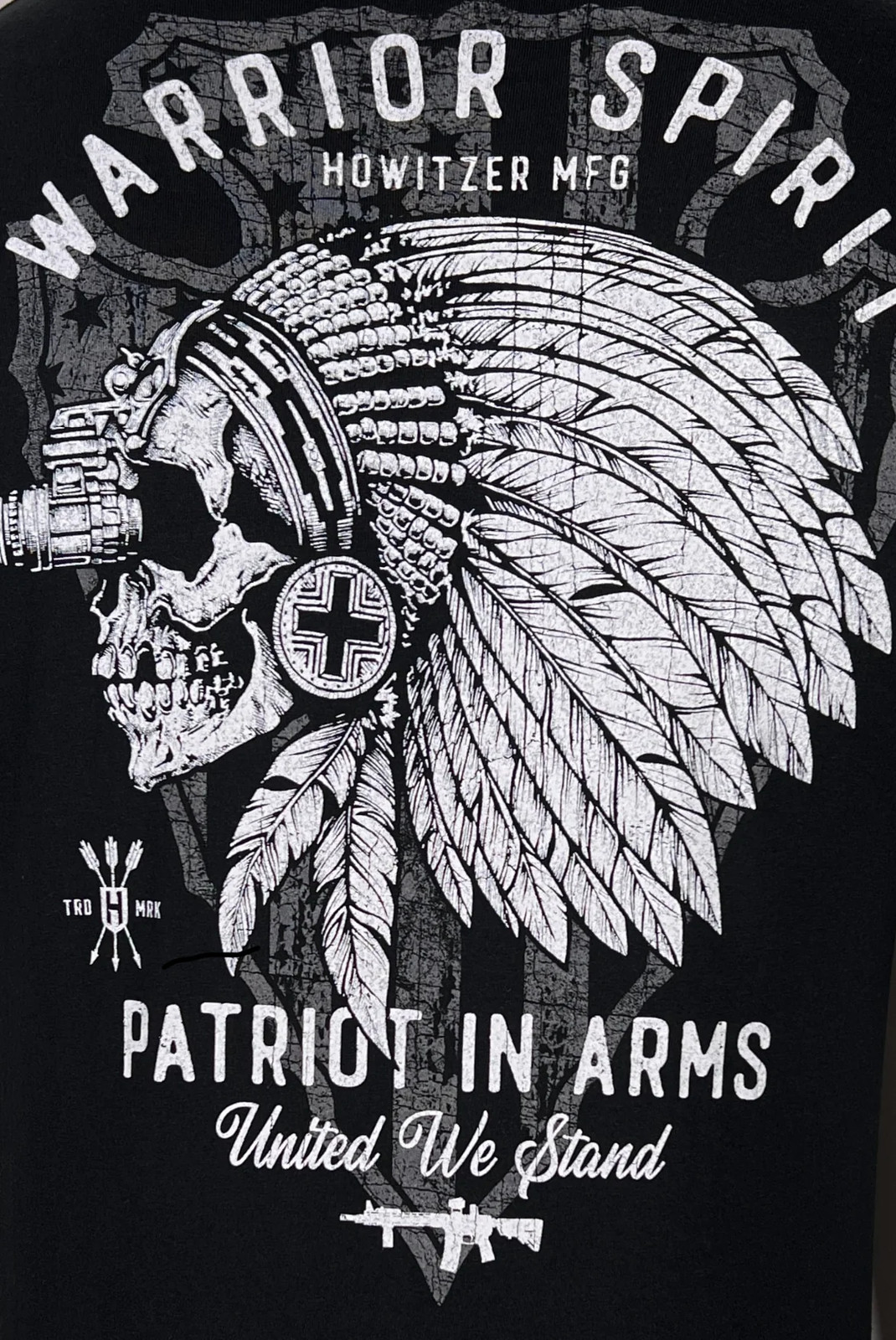 Howitzer Style Men’s T-Shirt Patriot Warrior Military Grunt MFG