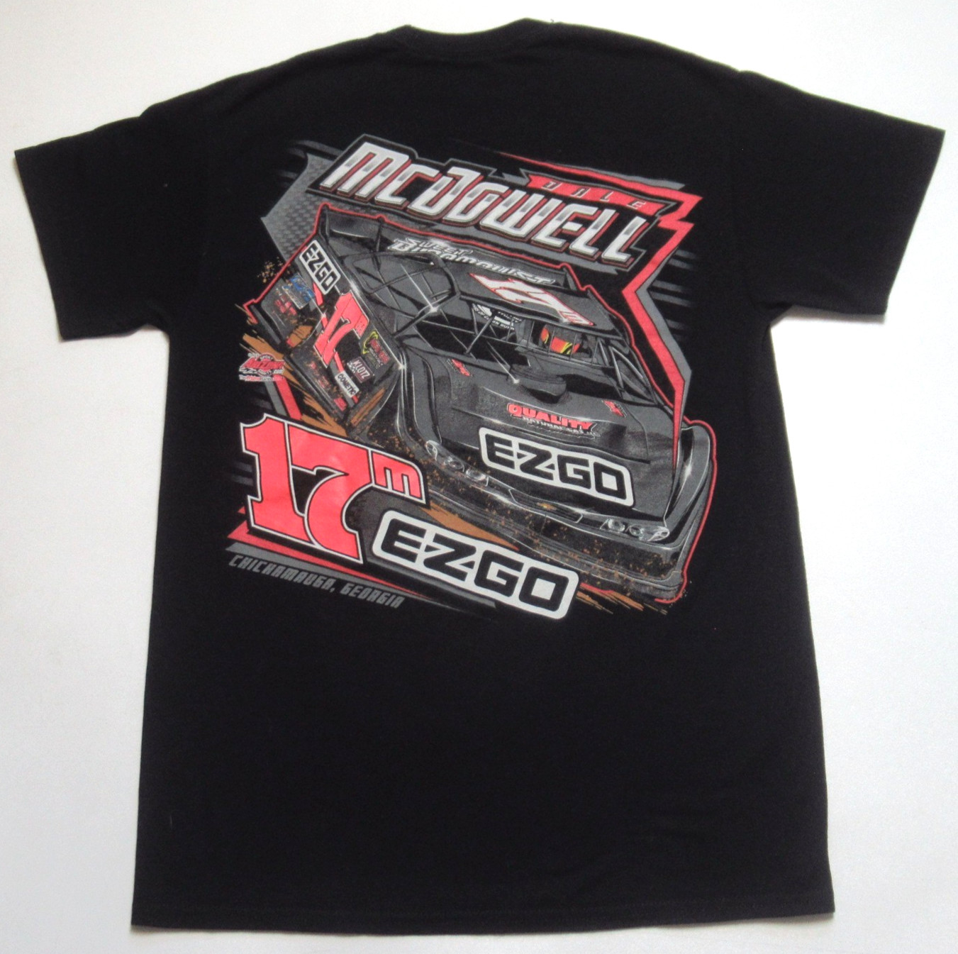 Dale McDowell Racing T-Shirt Dirt Track Late Model Race Black Medium