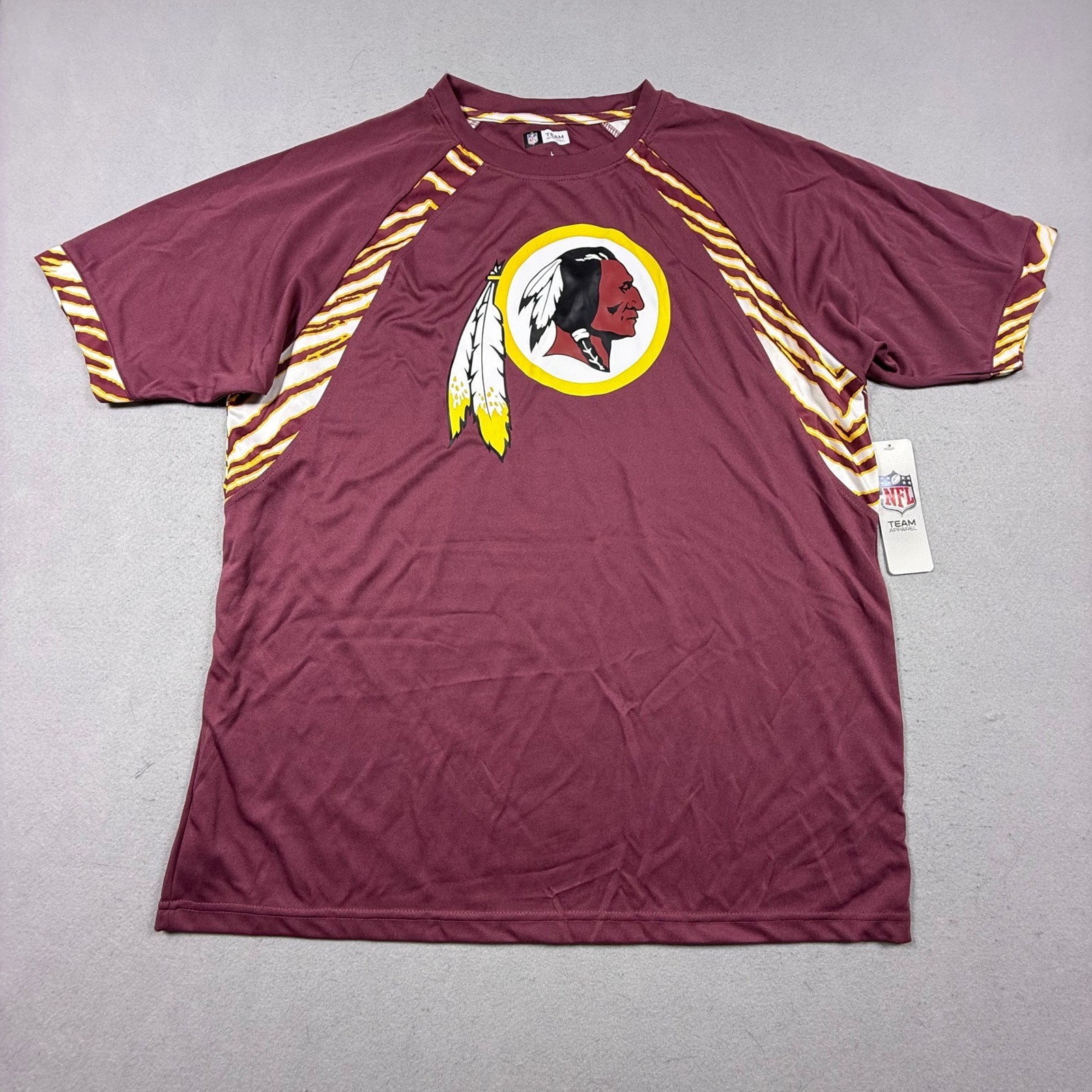 NFL Team Apparel Washington Redskins Burgundy Performance Shirt Mens Large NWT