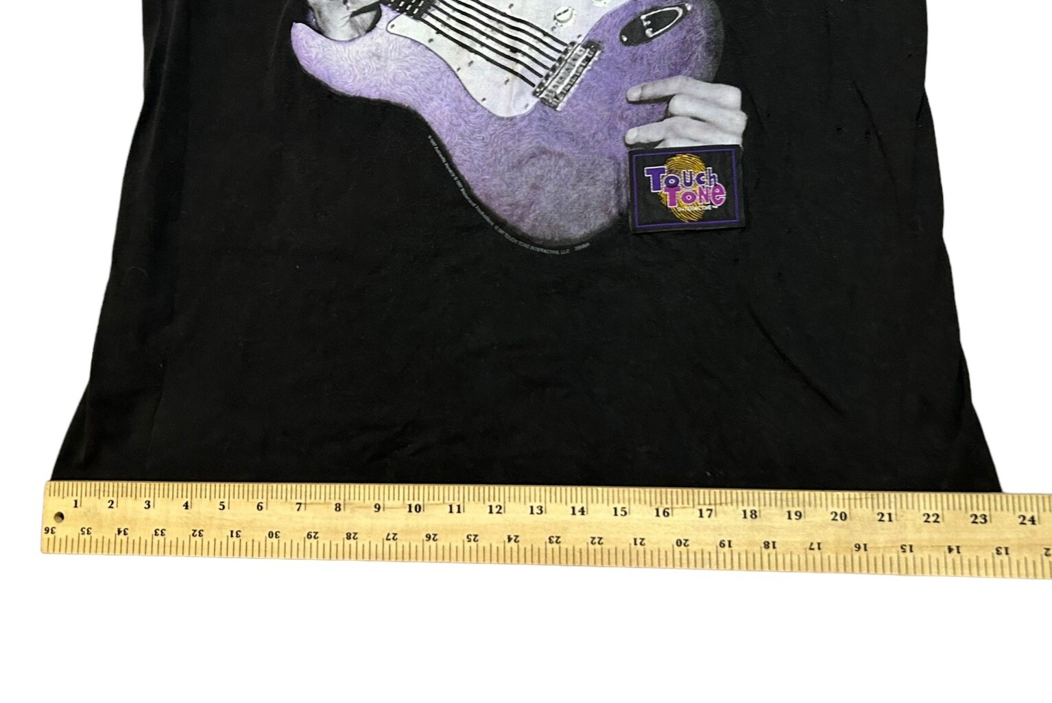 Vtg 90s Jimi Hendrix T-shirt Touch Tunes Size XL Purple Black Wild Oats USA Tee