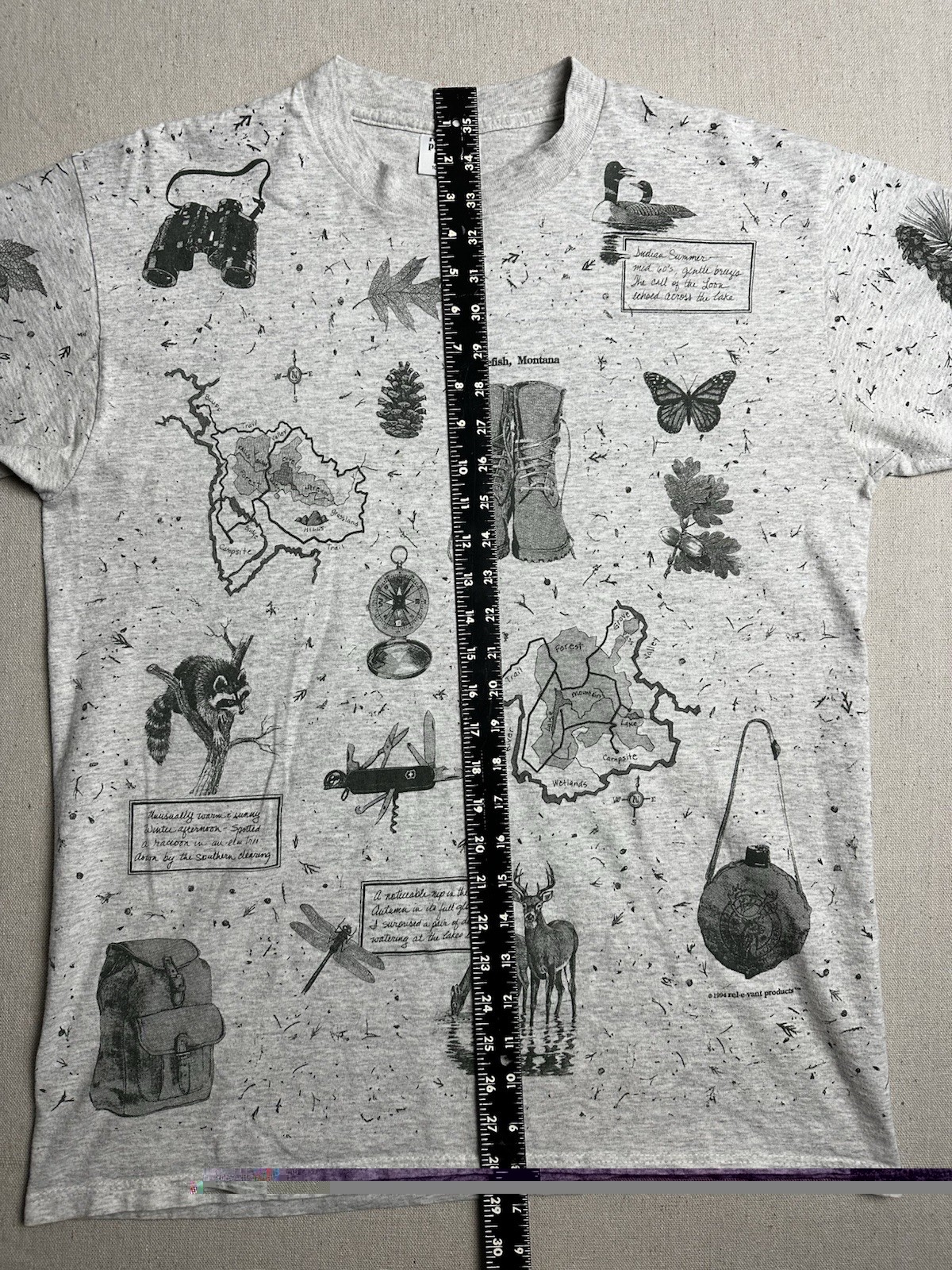 Vintage 1994 Nature Outdoor Field Note T-Shirt L Single Stitch Relevant Product