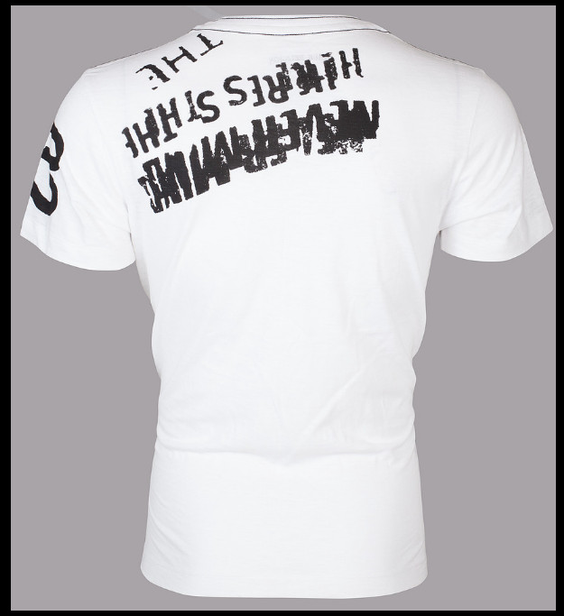 $69 TRUE RELIGION White Black STENCEL Short Sleeve Graphic T-shirt NWT