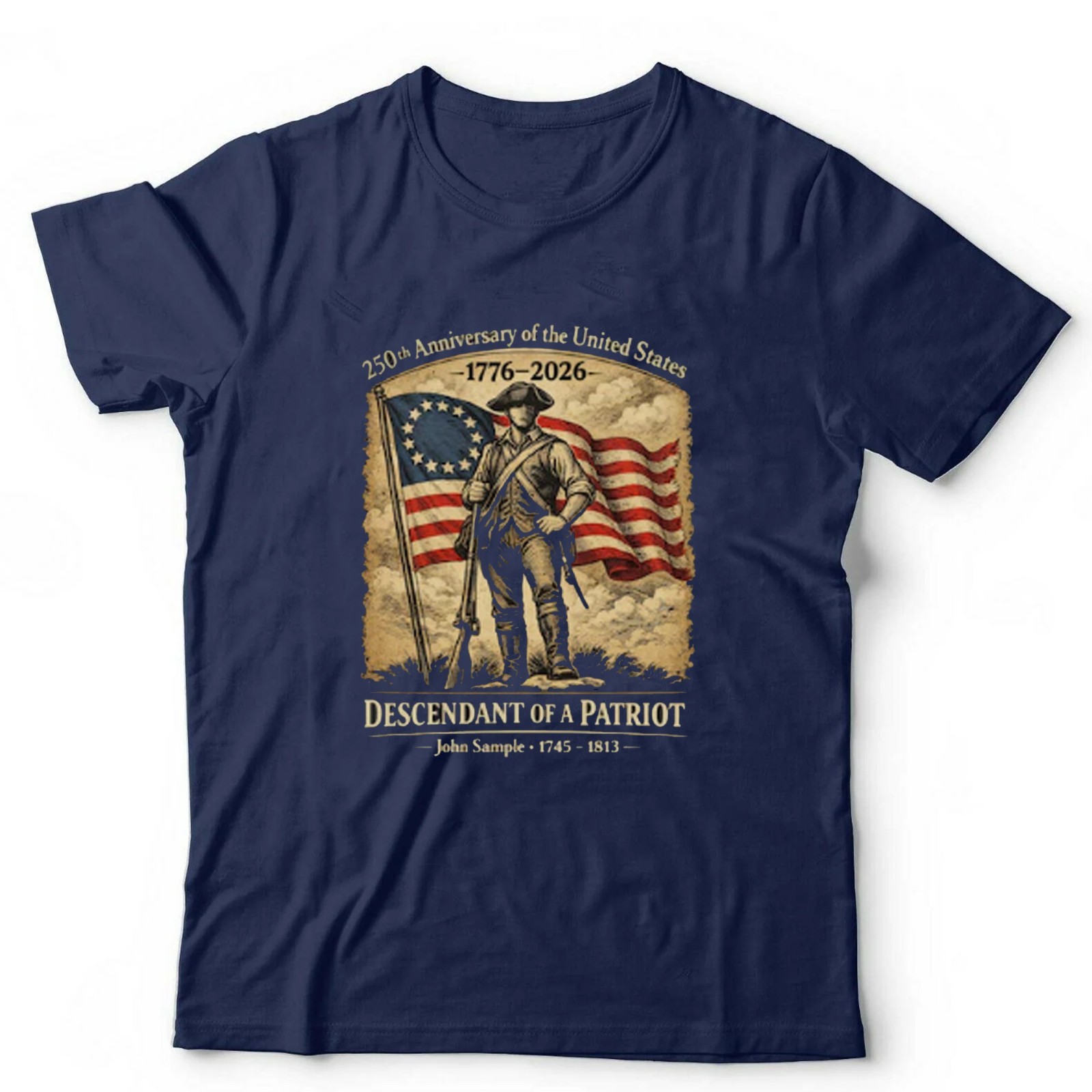 250th Anniversary of the United States Shirt, Descendant of a Patriot Tee 1776