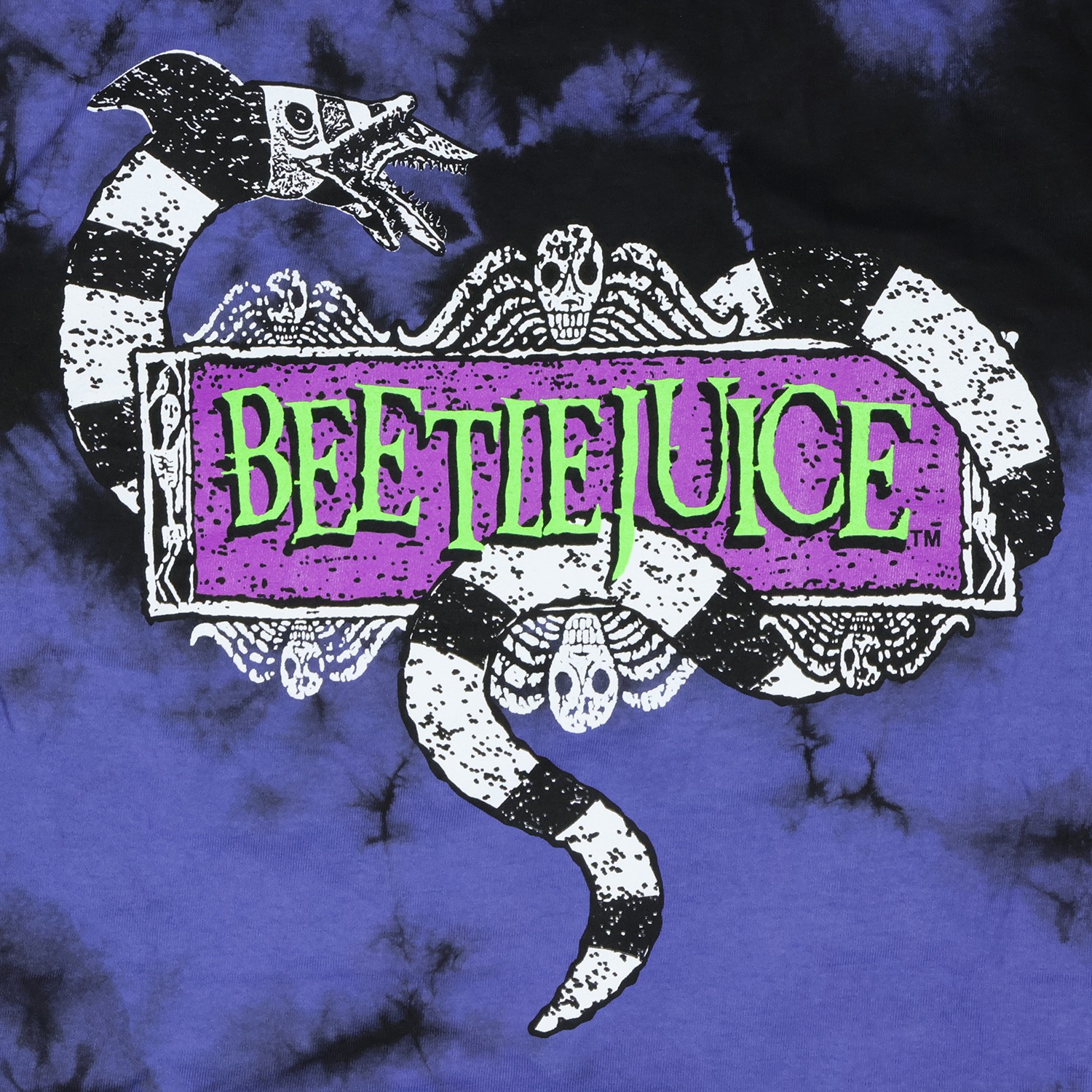 Beetlejuice Shirt Mens Front And Back Print Tie Dye Adult Graphic Tee