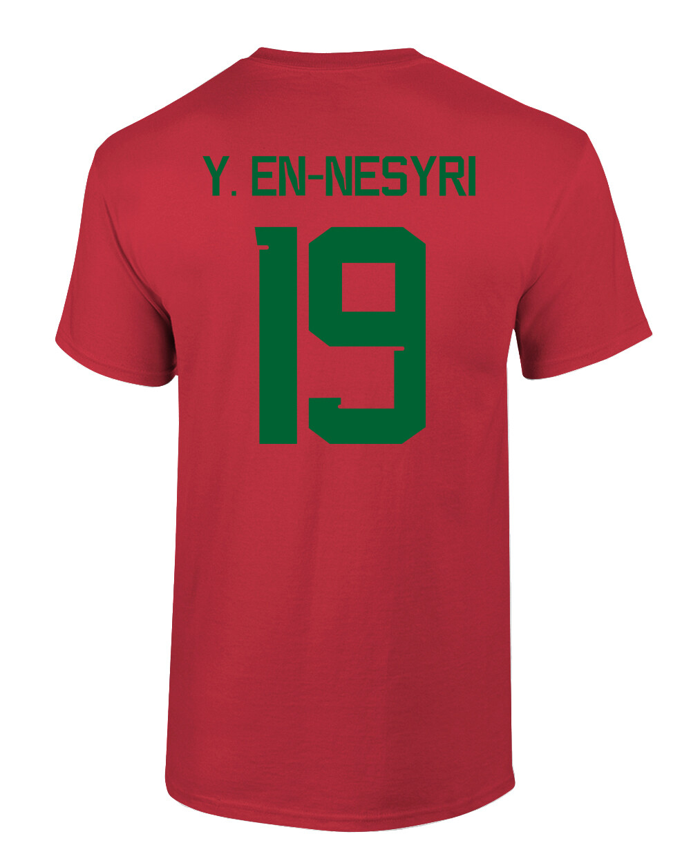 Morocco Soccer #19 Youssef En Nesyri World Football Adult and Youth T-Shirt
