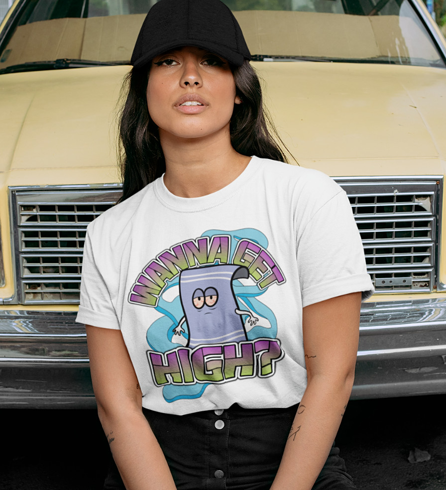 Wanna Get High Towelie T-SHIRT Funny South Park Joke Tegridy Farms Best Gift TEE