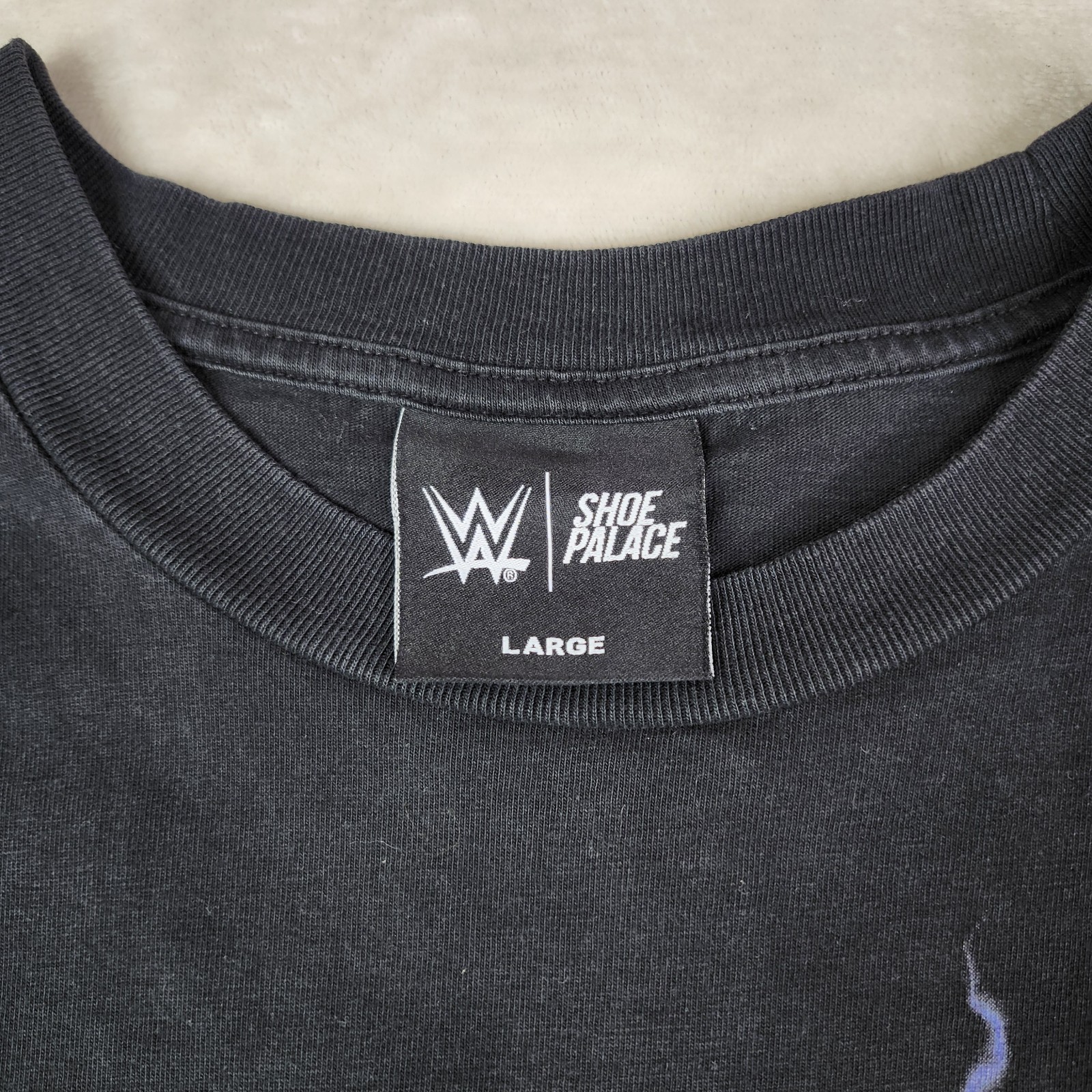 SHOE PALACE x WWE Licensed Ultimate Warrior WWF Mens Large T-Shirt 2023 AOP