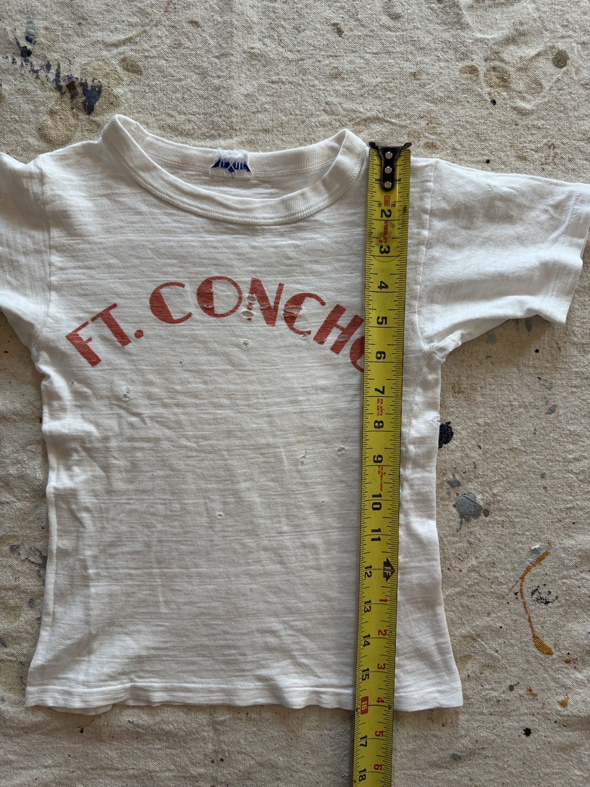 Vintage 30s 40s US Military Fort Concho Military Base Kids Tee