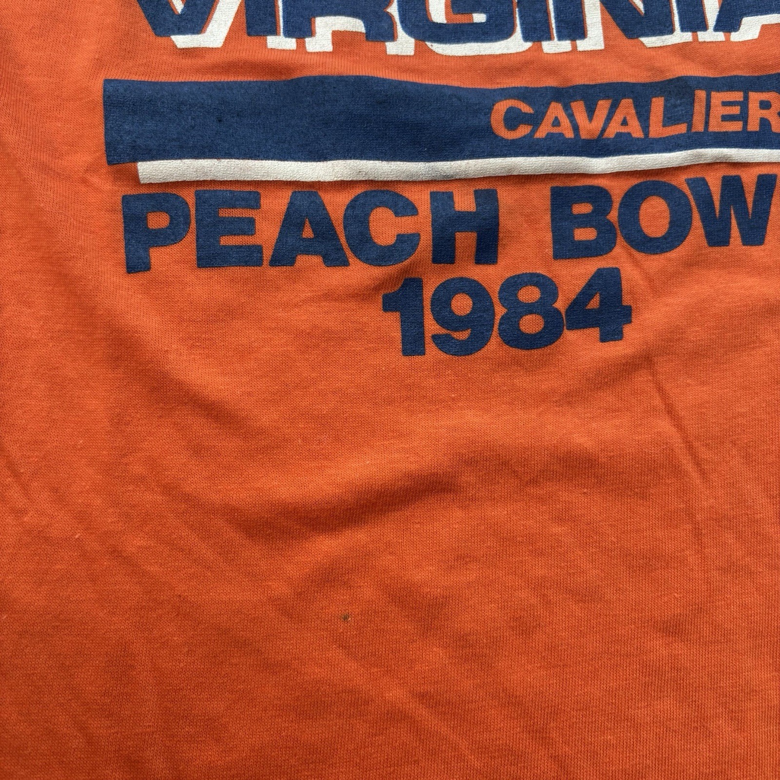 Vintage 1984 University Of Virginia Cavaliers Peach Bowl Football Medium Fits Sm