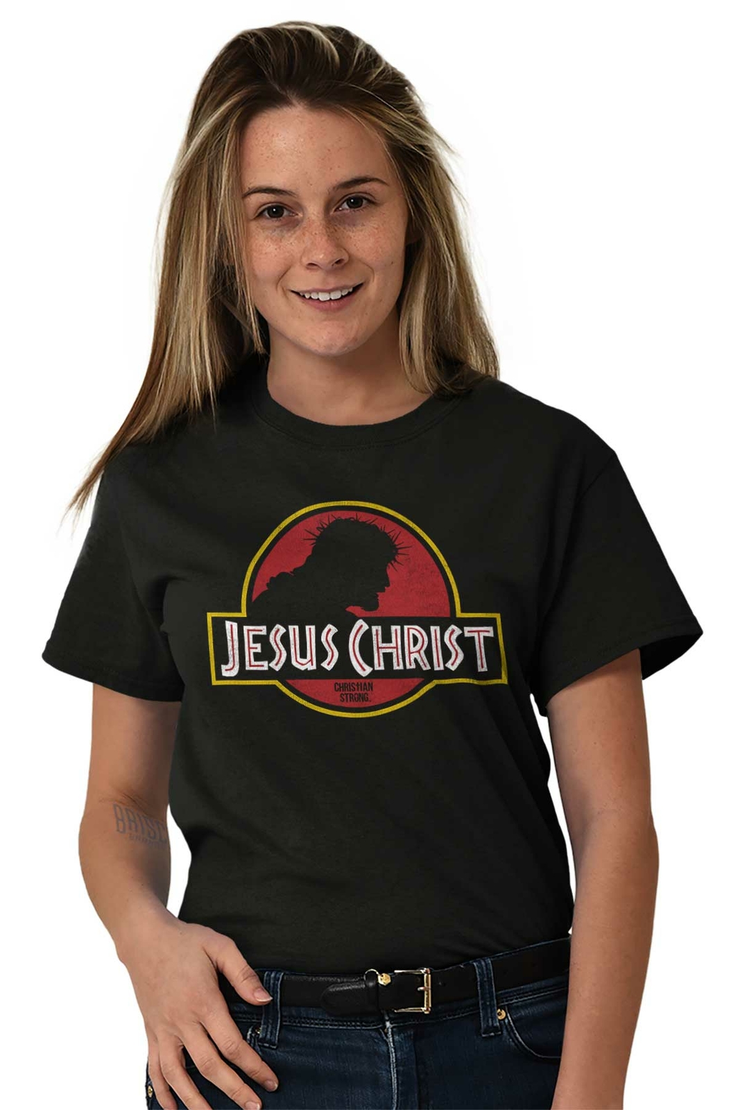 Christian Faith Pop Culture Jesus Christ Womens or Mens Crewneck T Shirt Tee
