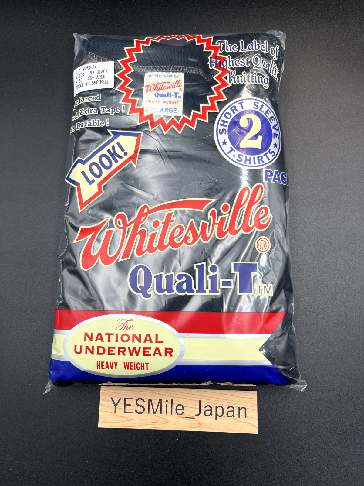 WHITESVILLE 2-PACK T-SHIRT WV73544 White Navy Toyo Enterprise MADE IN JAPAN