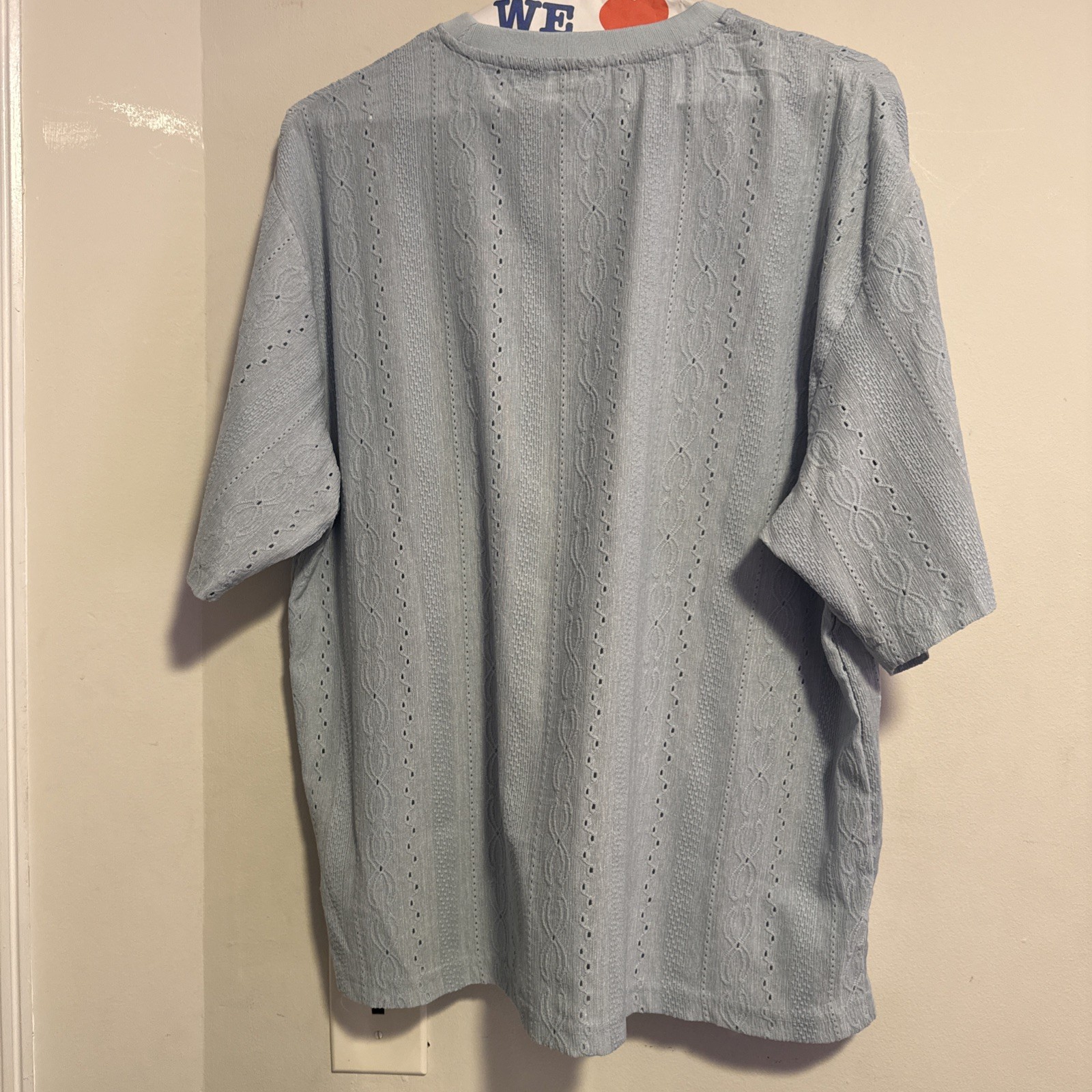 Dry Social Club Shirt Drop Sleeves Boxy Fit Bleu Shirt