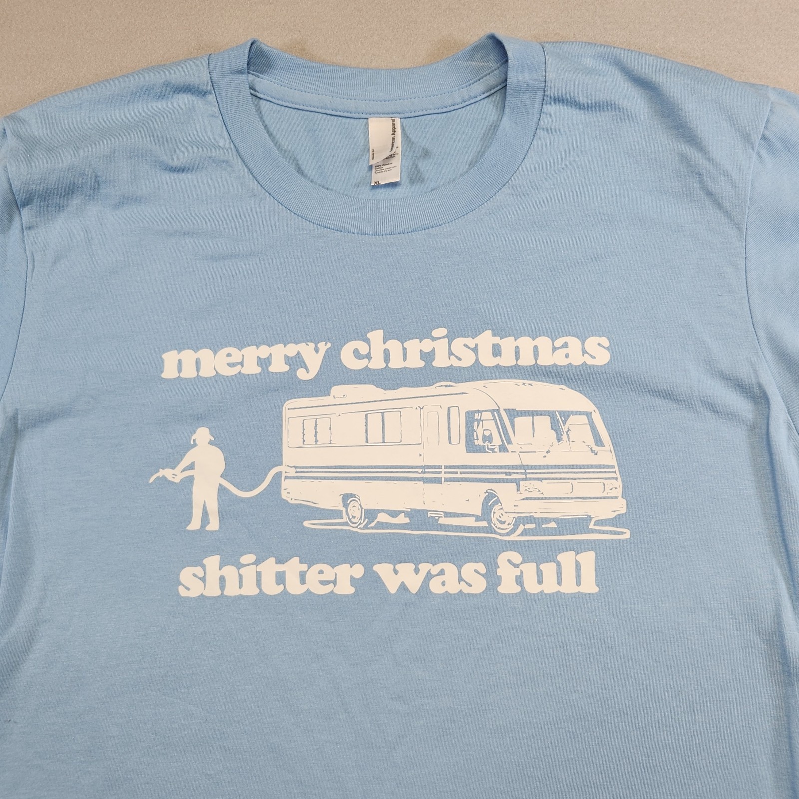 Merry Christmas RV Graphic T-Shirt XL American Apparel Holiday Movie Quote USA