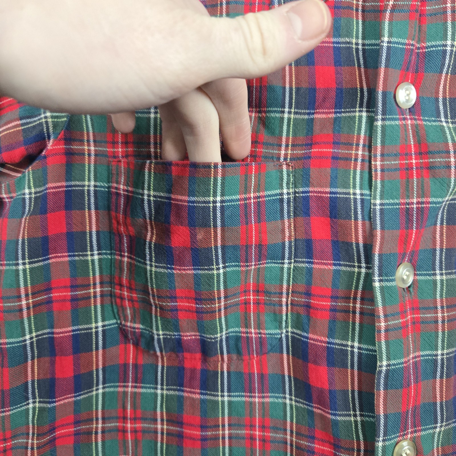 Vintage Selkirk Shirt Mens Small Red 70s 80s Button Up Plaid Woven Flannel USA