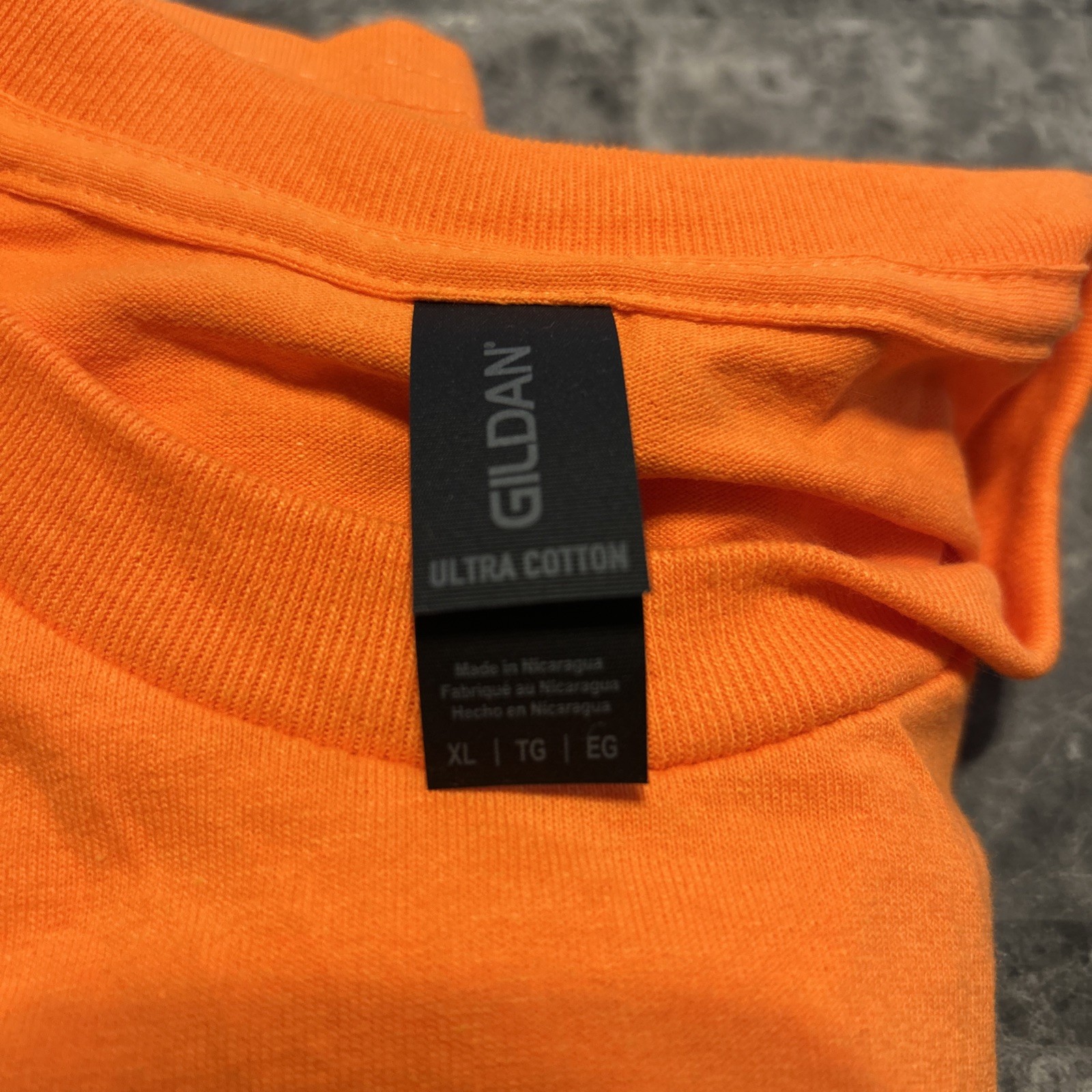 Gildan Mens 50/50 USA Cotton/Polyester Plain Short Sleeves T-Shirt orange. 0