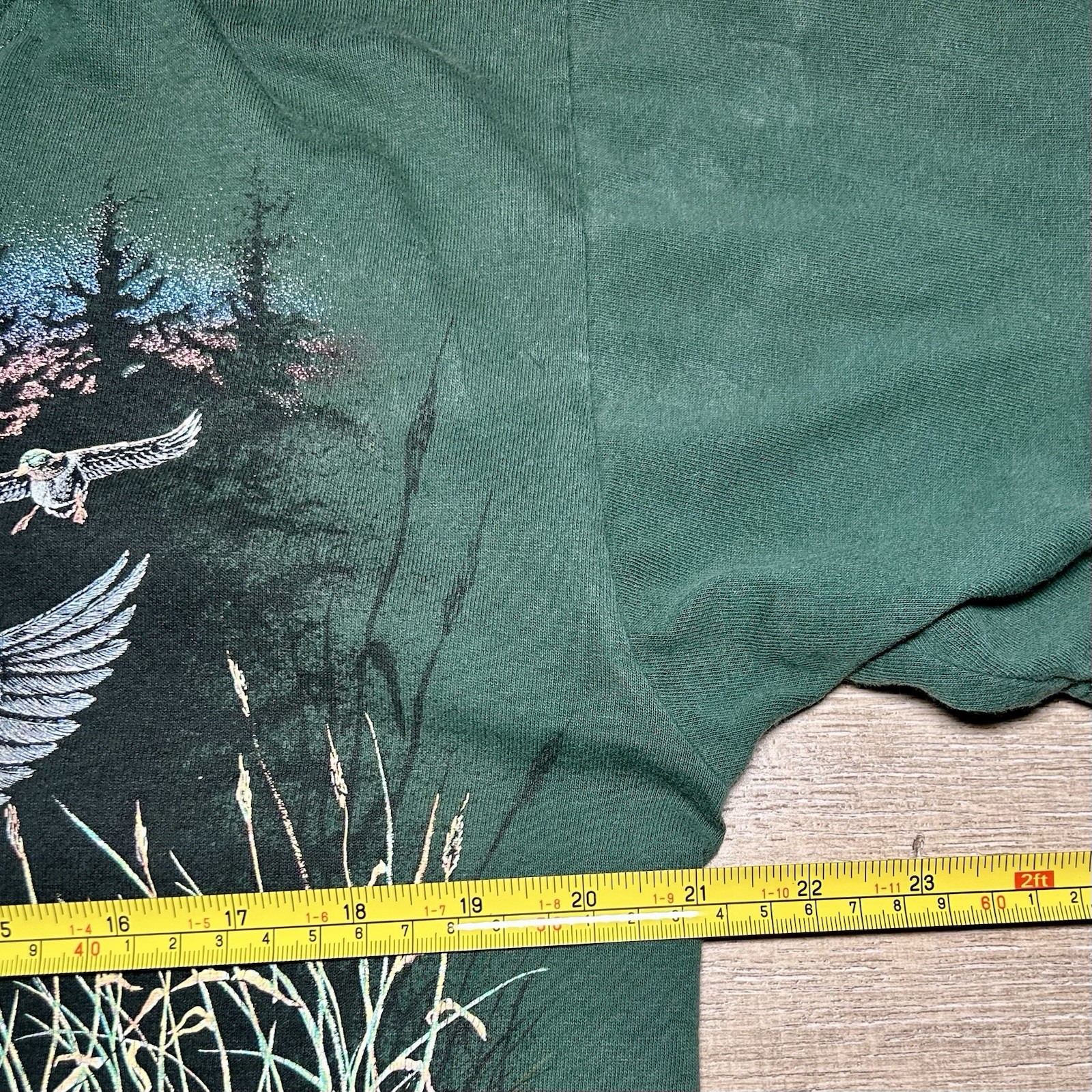 Vintage 1994 Mallard Duck T Shirt L Wildlife Nature Waterfowl Raw Hem Boxy VTG