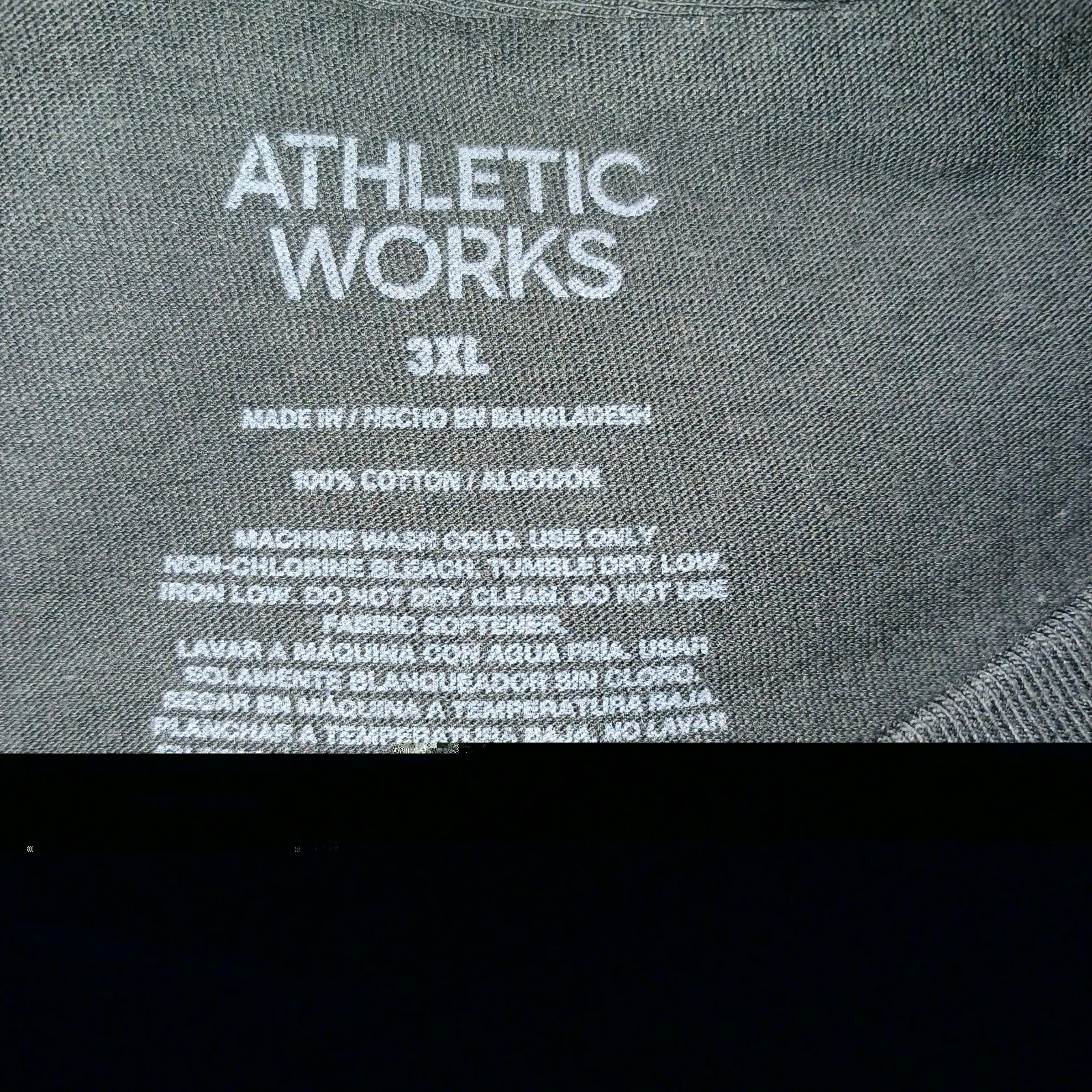 6 Pack Athletic Works Men 3XL Black Cotton Pocket Shirt Loose Fit Breathable HL