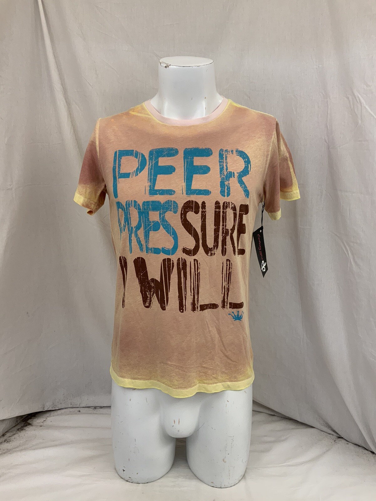Dirtee Hollywood T Shirt S Multicolor Short Sleeve Cotton Poly NWT YGI O2-122