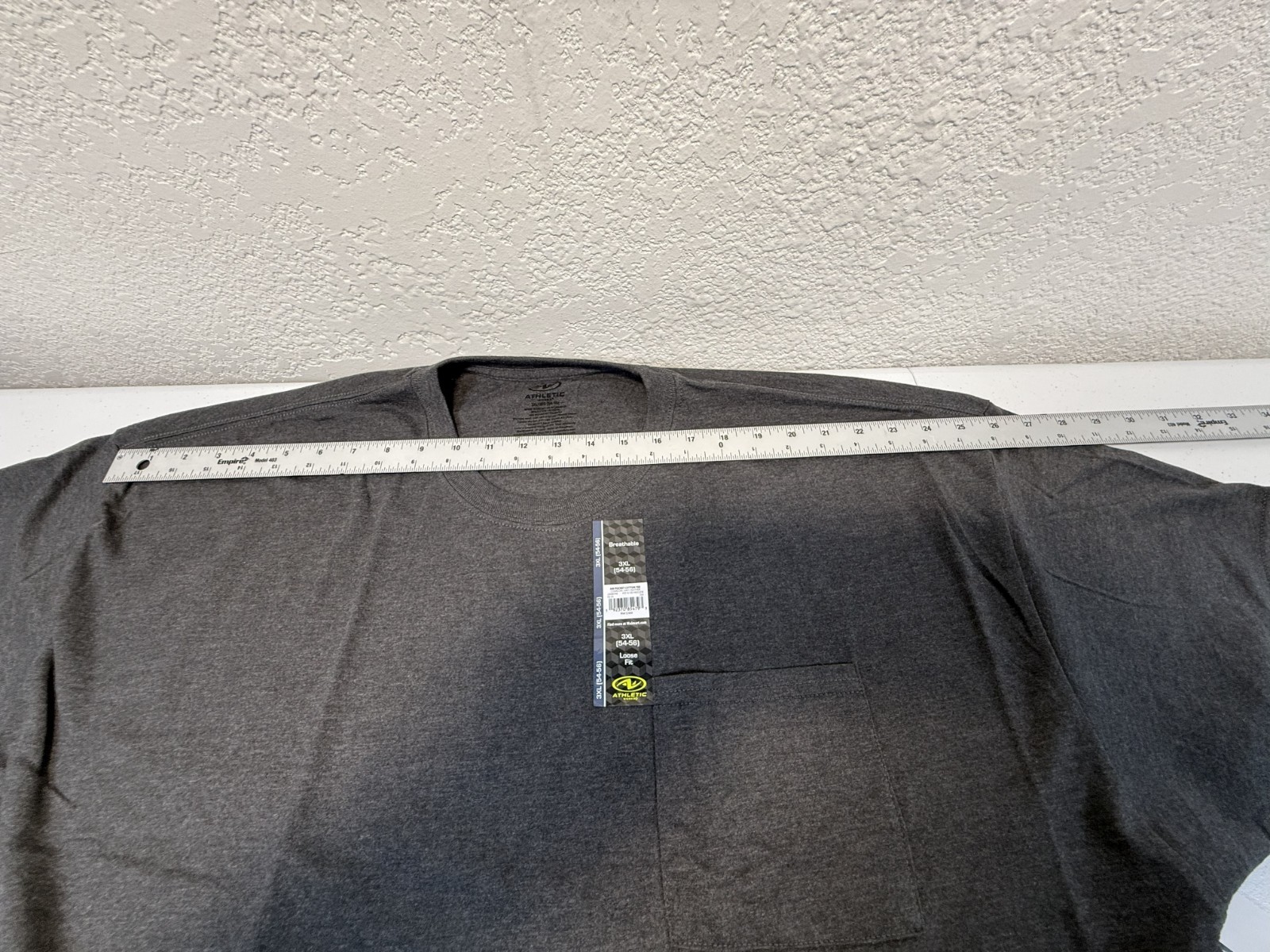 Men’s Shirts, (New w/tags), Athletic Works, S/S Crew Neck Pocket Tee 3XL (54-56)